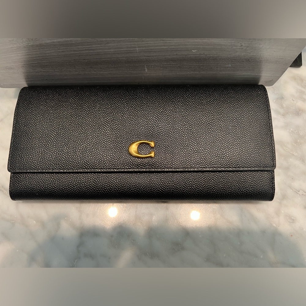 Coach Grained Leather Envelope Wallet